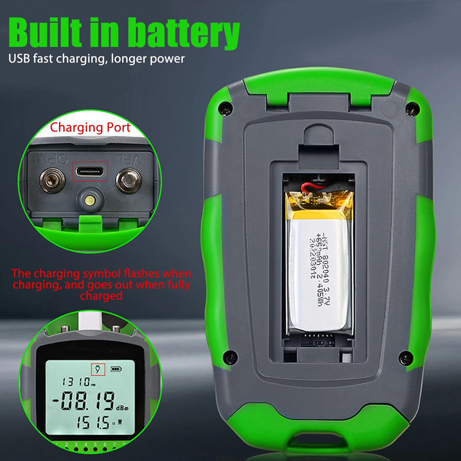 Energy Monitor Meter - جهاز اختبار طاقة كابل بصري بالضوء