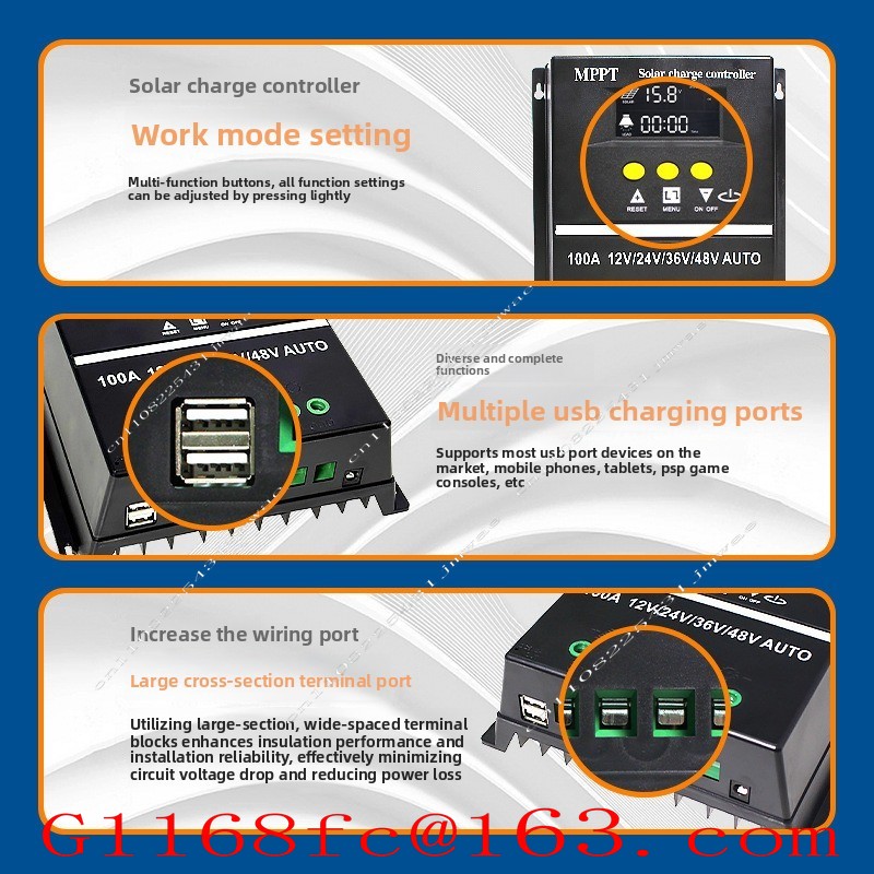 وحدة تحكم شمسية MPPT 60A80A100 - مراجعة Charge Controller Solar وسعره