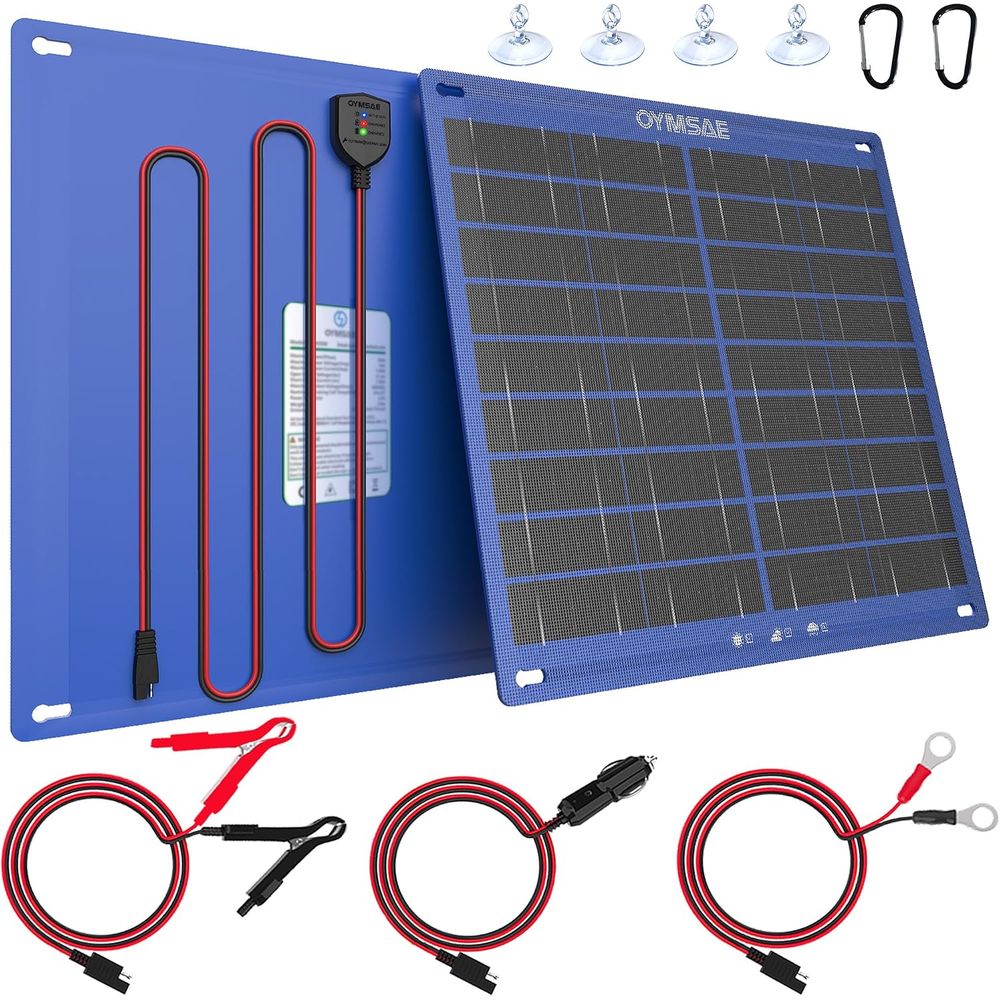 شاحن بطارية سيارة يعمل بالطاقة - مراجعة Solar Panel وسعره